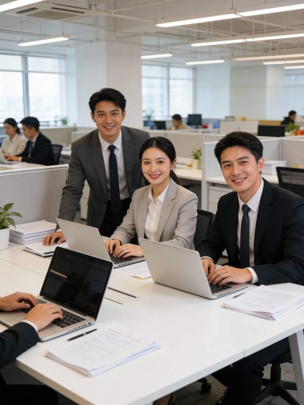 职场团队协作瞬间图片