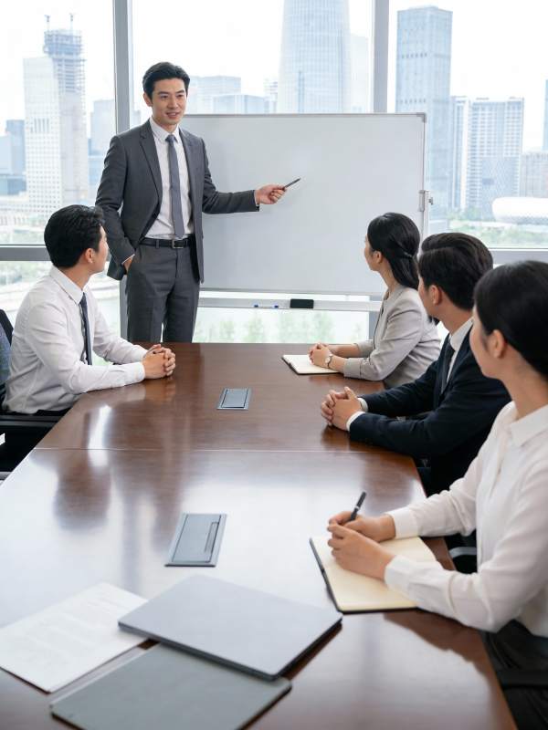商务会议进行中图片