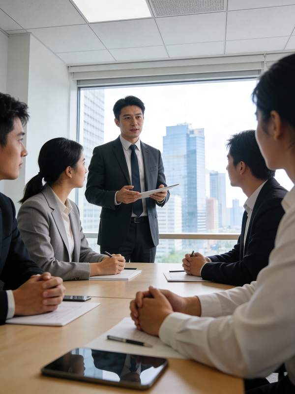 商务会议进行中图片