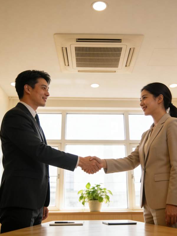 商务握手合作瞬间图片