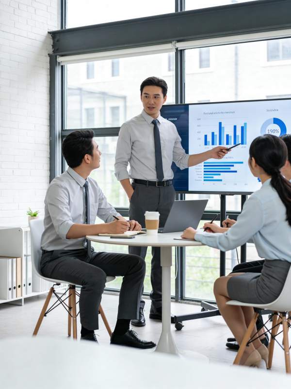 商务会议讨论图表图片