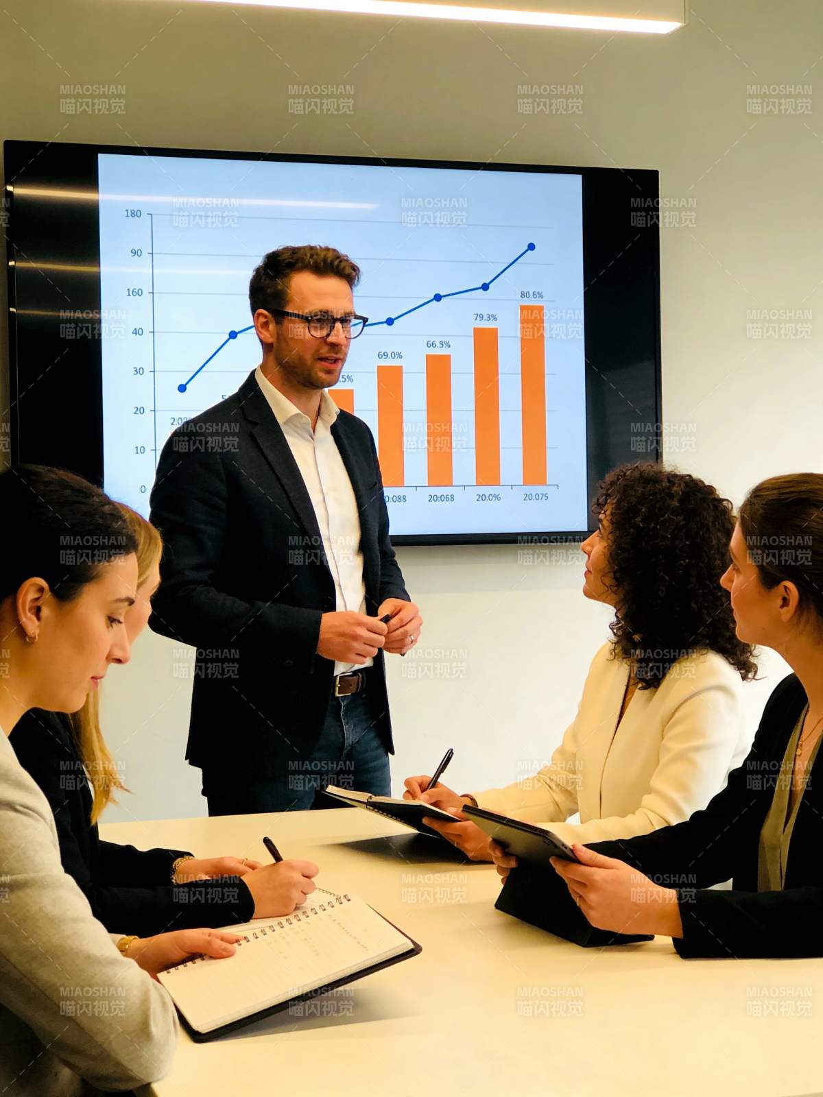 商务会议数据分析图片