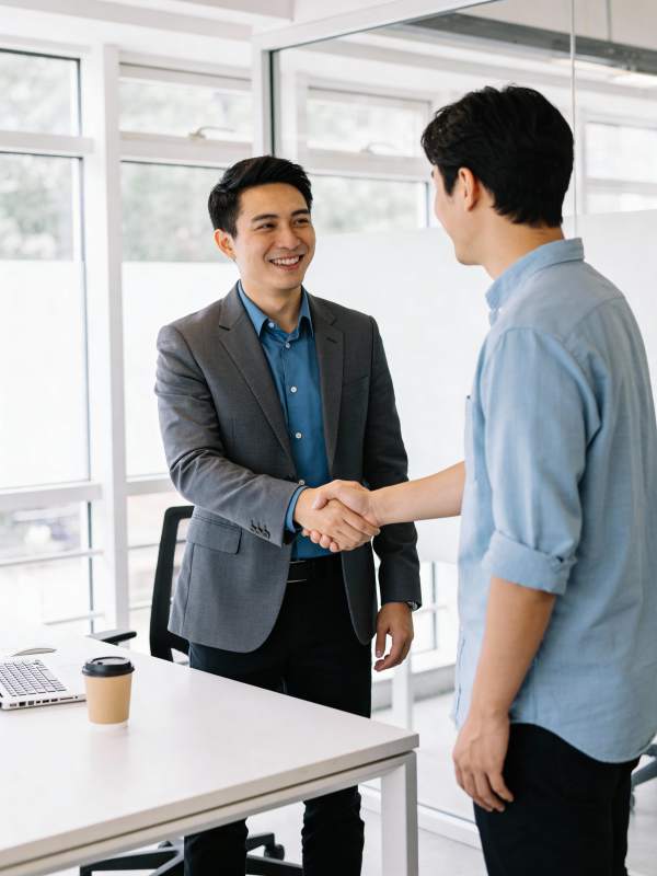 商务握手合作瞬间图片