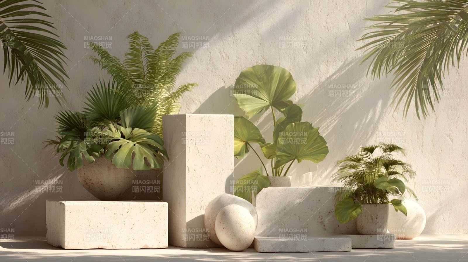 绿植与几何美学图片