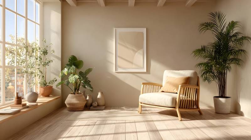 阳光客厅绿植静谧图片