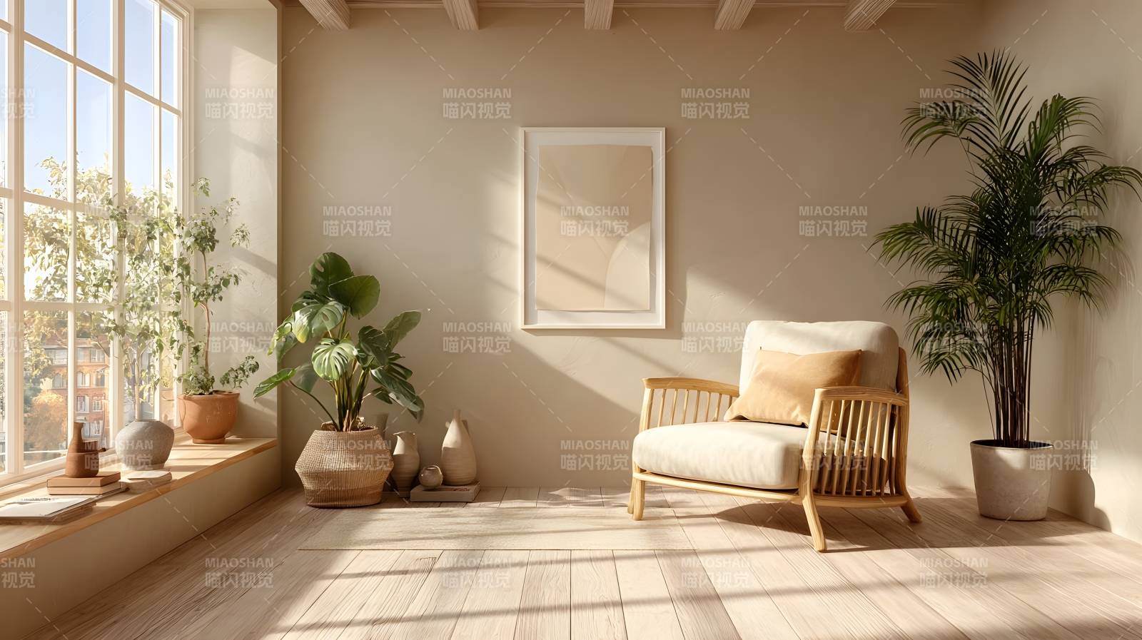 阳光客厅绿植静谧图片