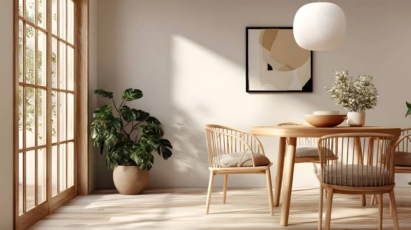 温馨自然的餐厅一角图片