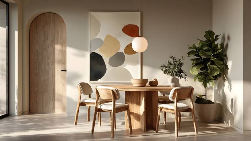 现代简约餐桌设计图片