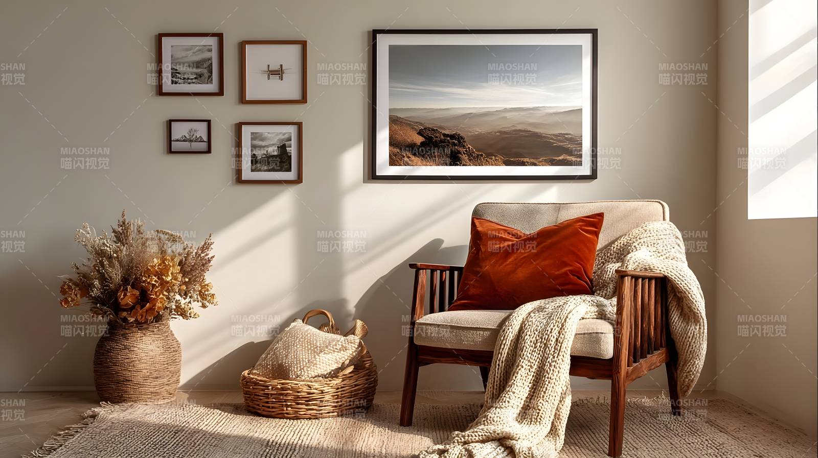 温馨客厅一角图片