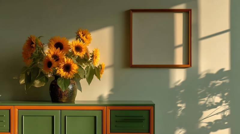 向日葵与光影图片