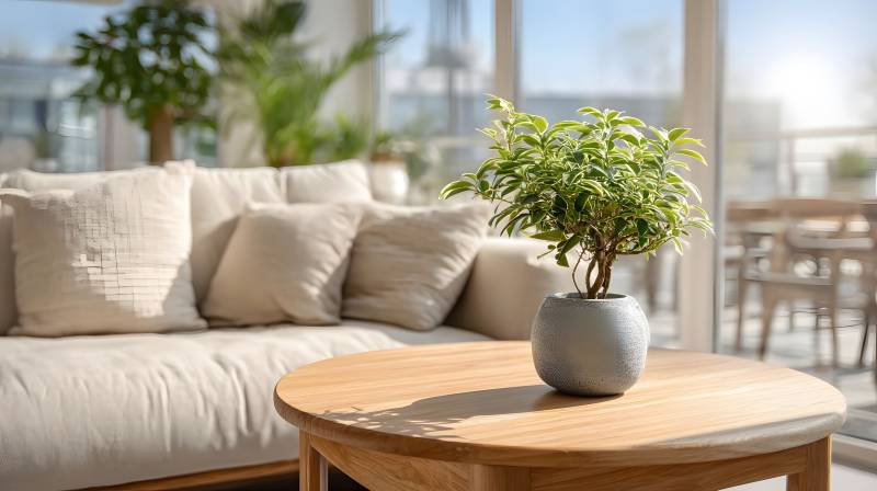 绿植点缀温馨客厅图片