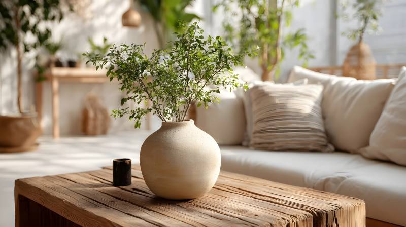 绿植点缀温馨客厅图片