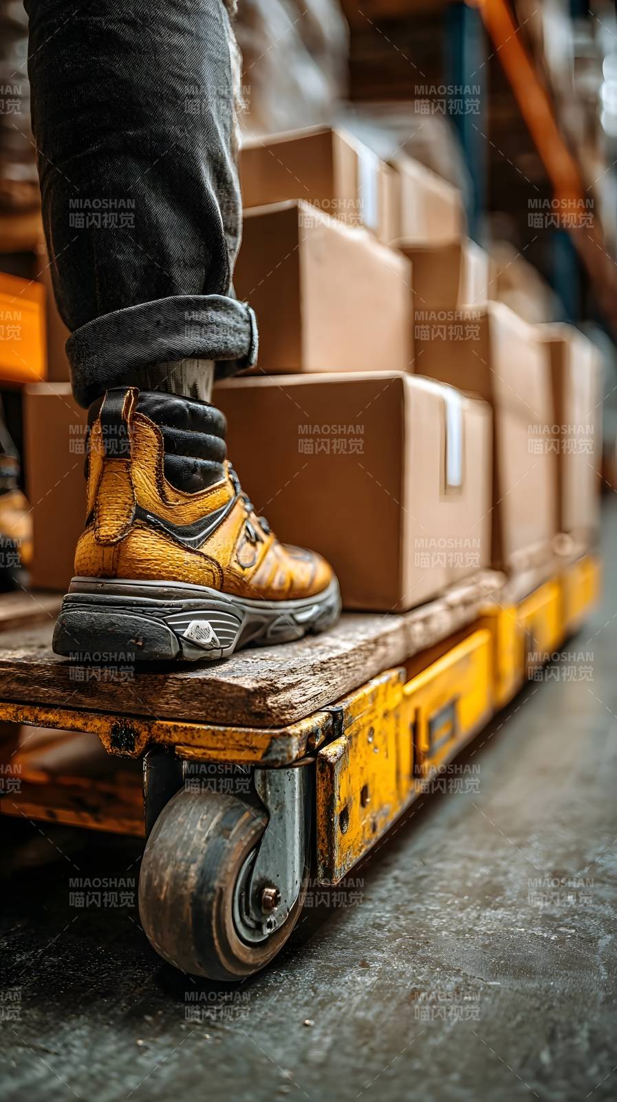 仓库搬运工的脚图片