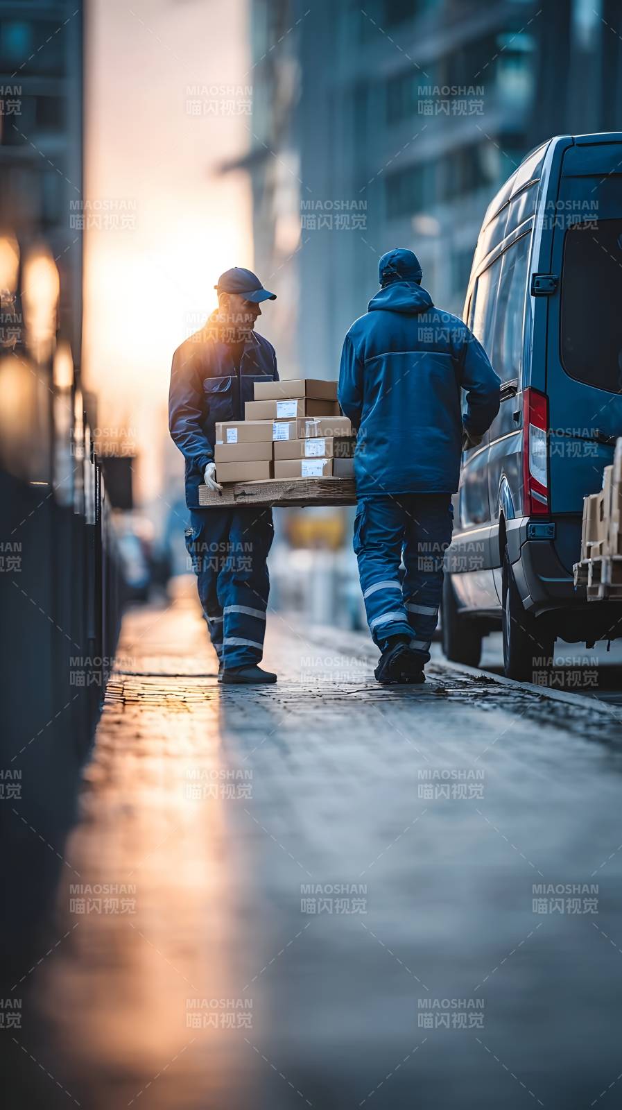 快递员搬运包裹图片