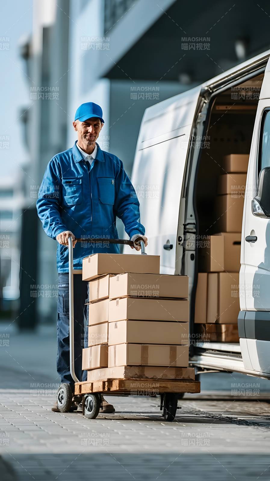 快递员搬运包裹图片
