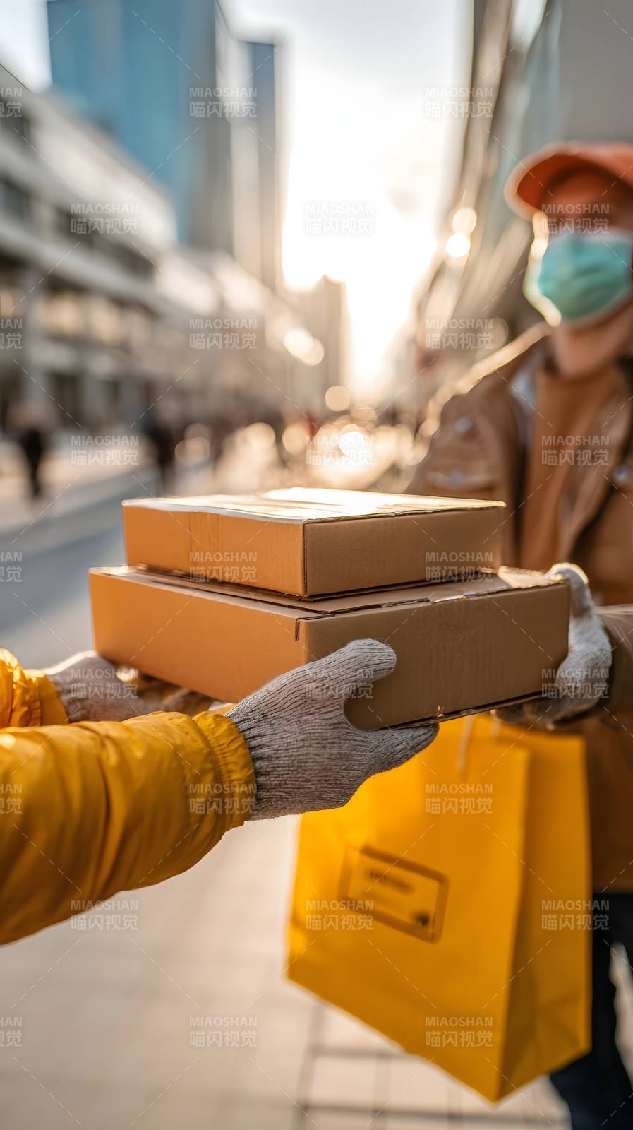 快递交接瞬间图片