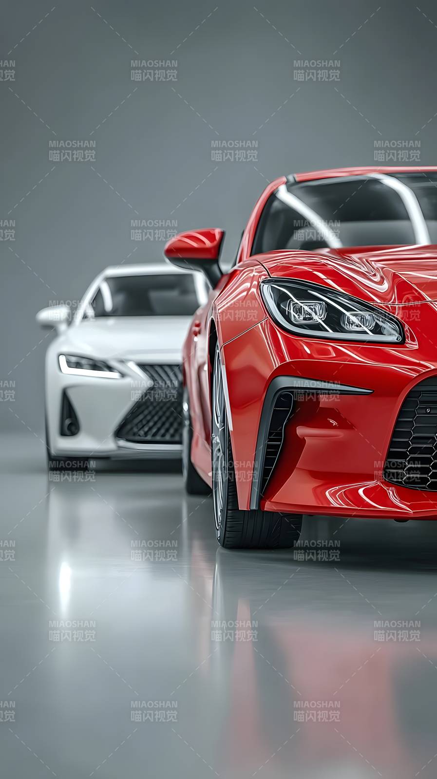 红白双车对决图片