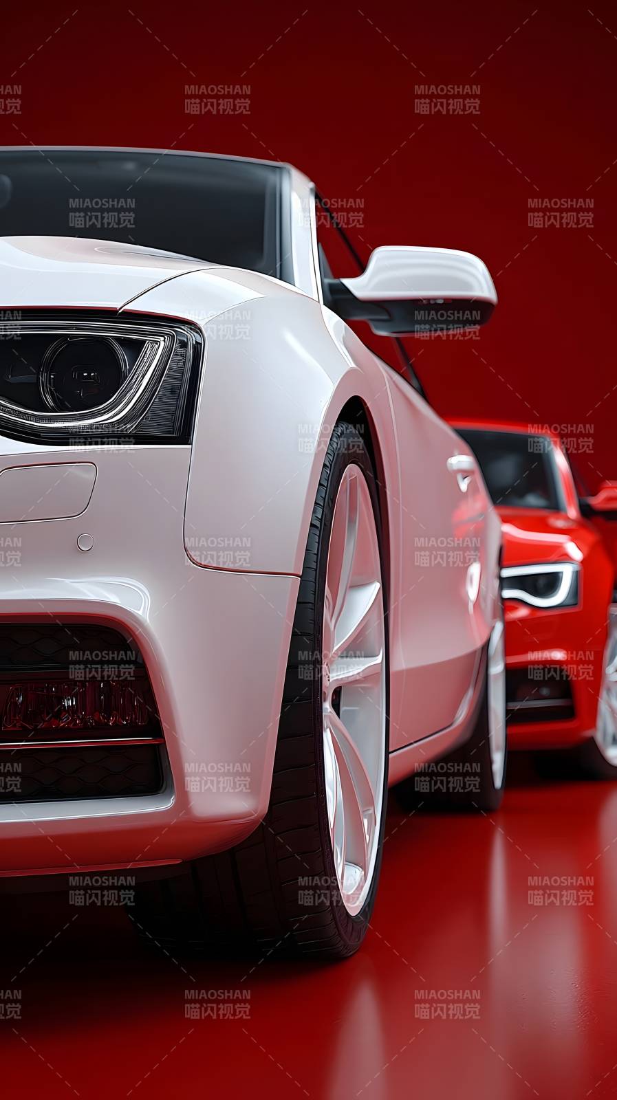 红白跑车炫酷亮相图片