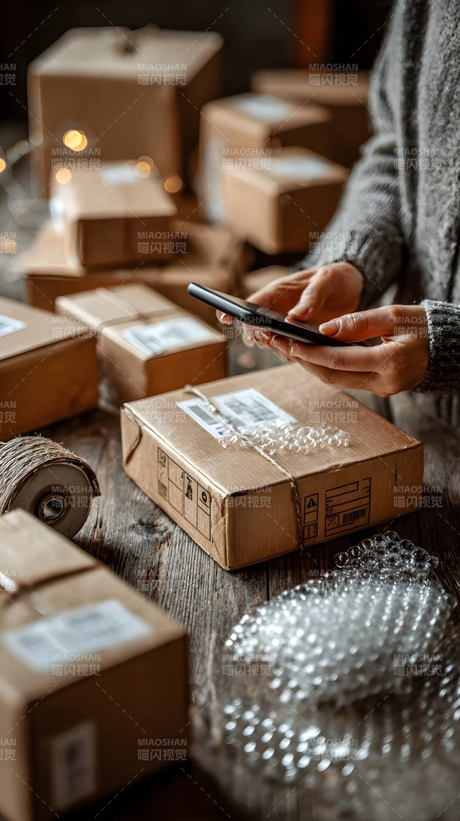 快递打包中图片