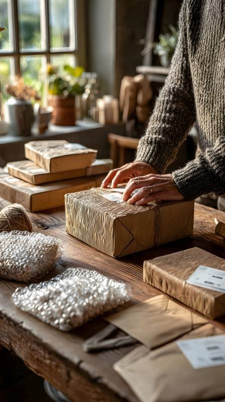 手工包装的温馨时刻图片