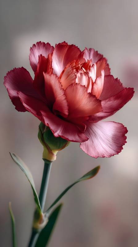 红艳康乃馨绽放图片