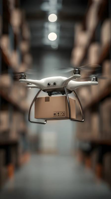 无人机仓库配送图片