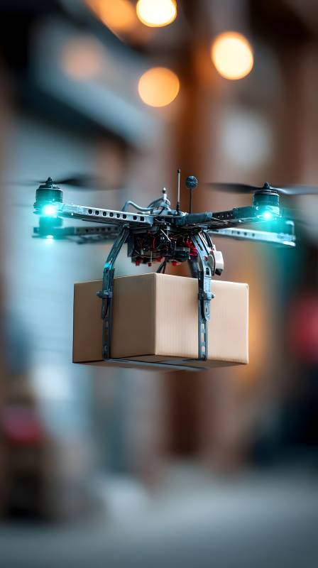 无人机送货中图片