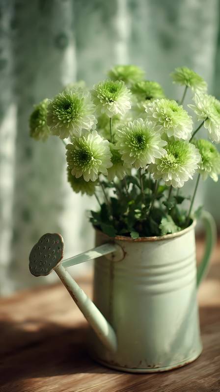 绿菊映水壶图片