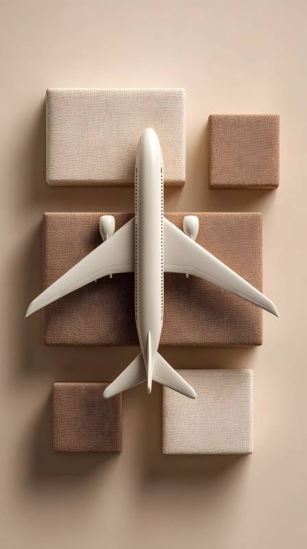 飞机与方块的艺术图片