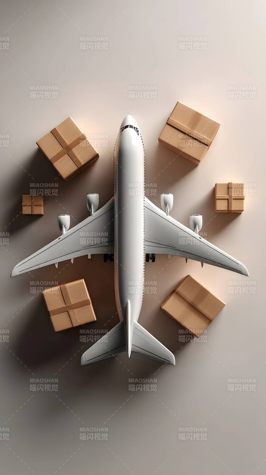 飞机环绕包裹图片