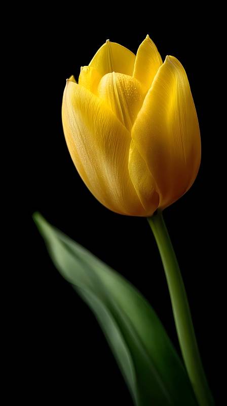 黄郁金香绽放图片