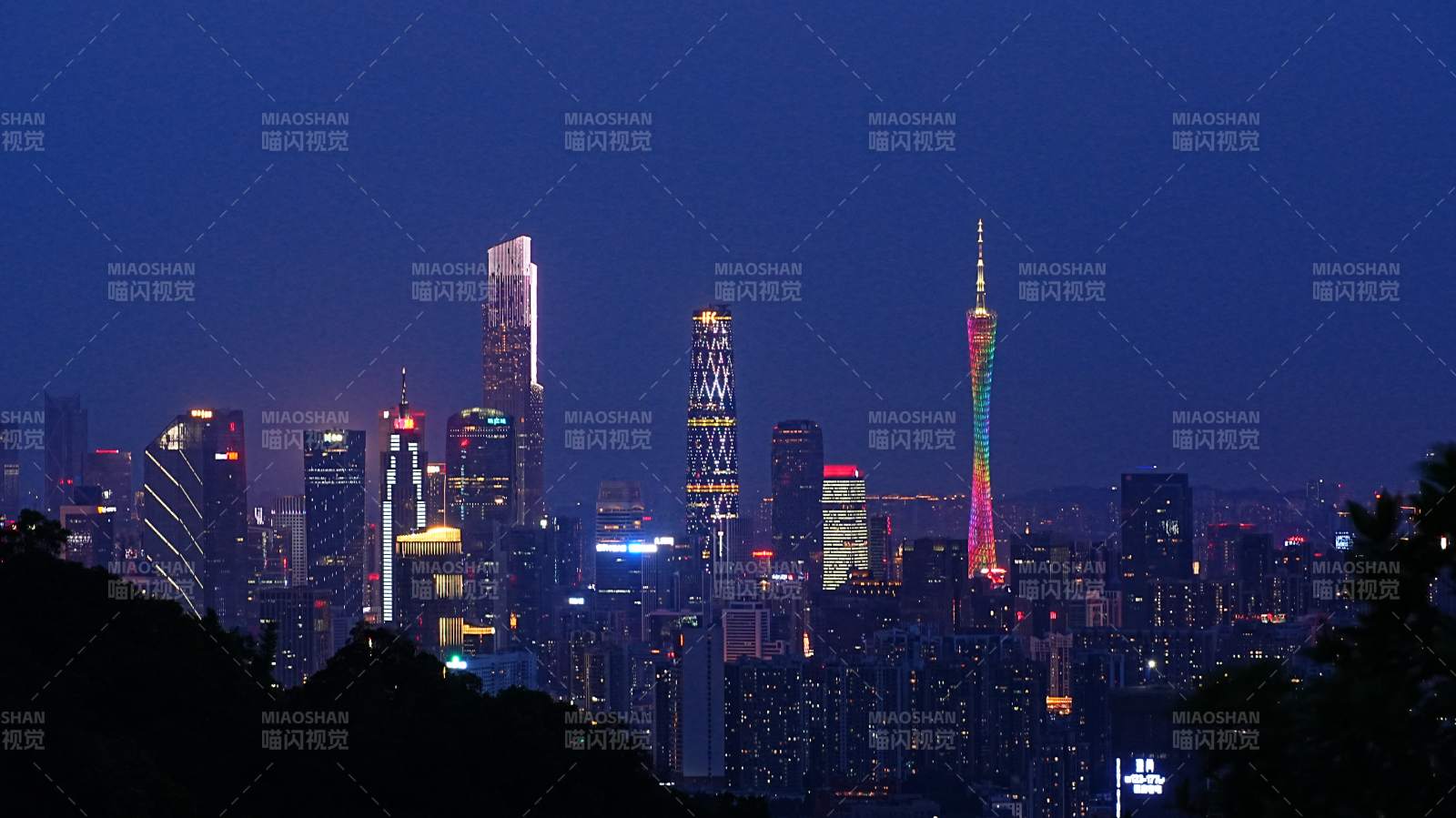 广州夜景璀璨图片