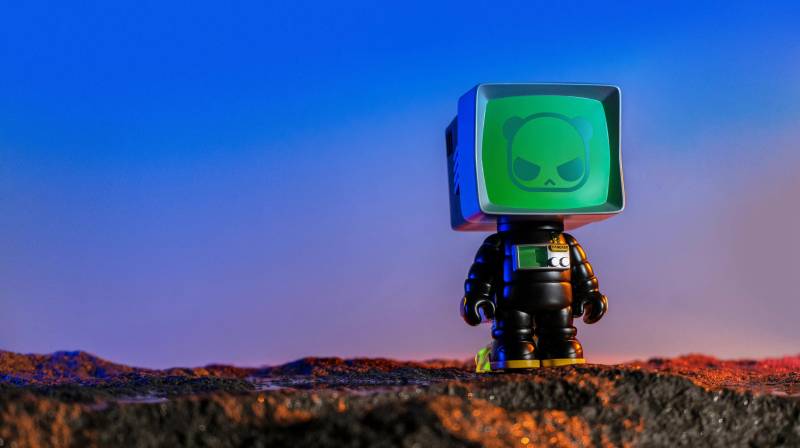 像素人偶眺望远方图片