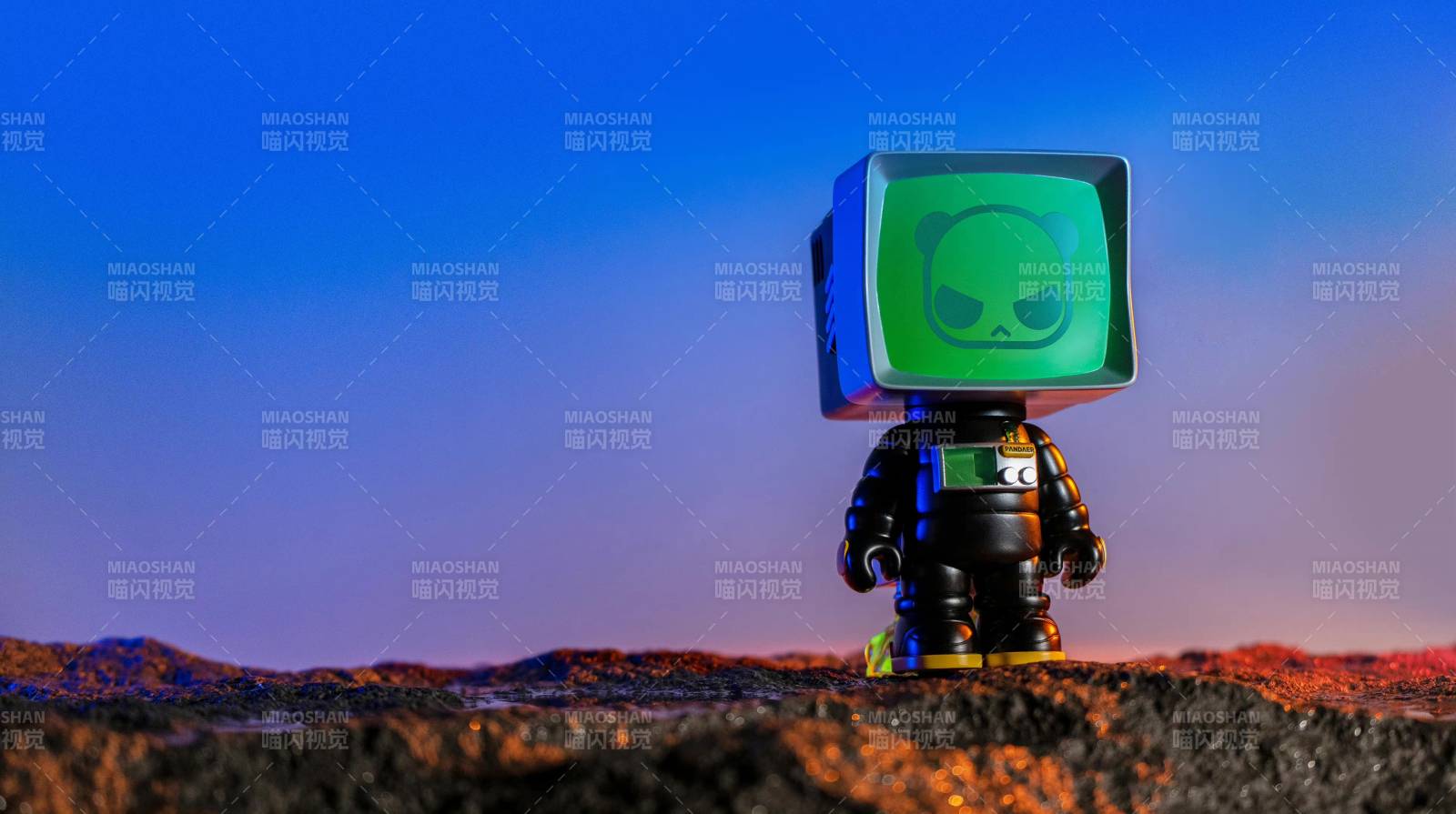 像素人偶眺望远方图片