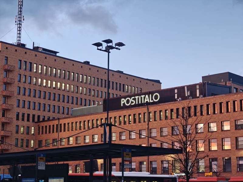 邮局大楼夜景图片