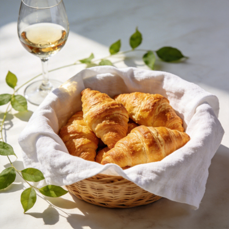 香醇红酒配酥皮面包图片