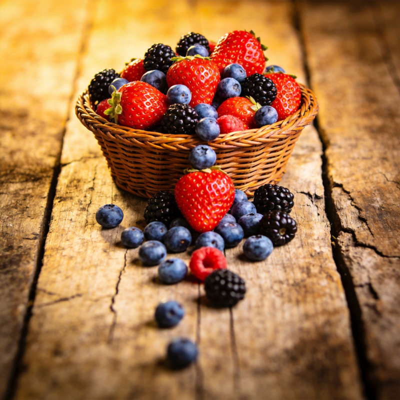 新鲜浆果满篮香图片