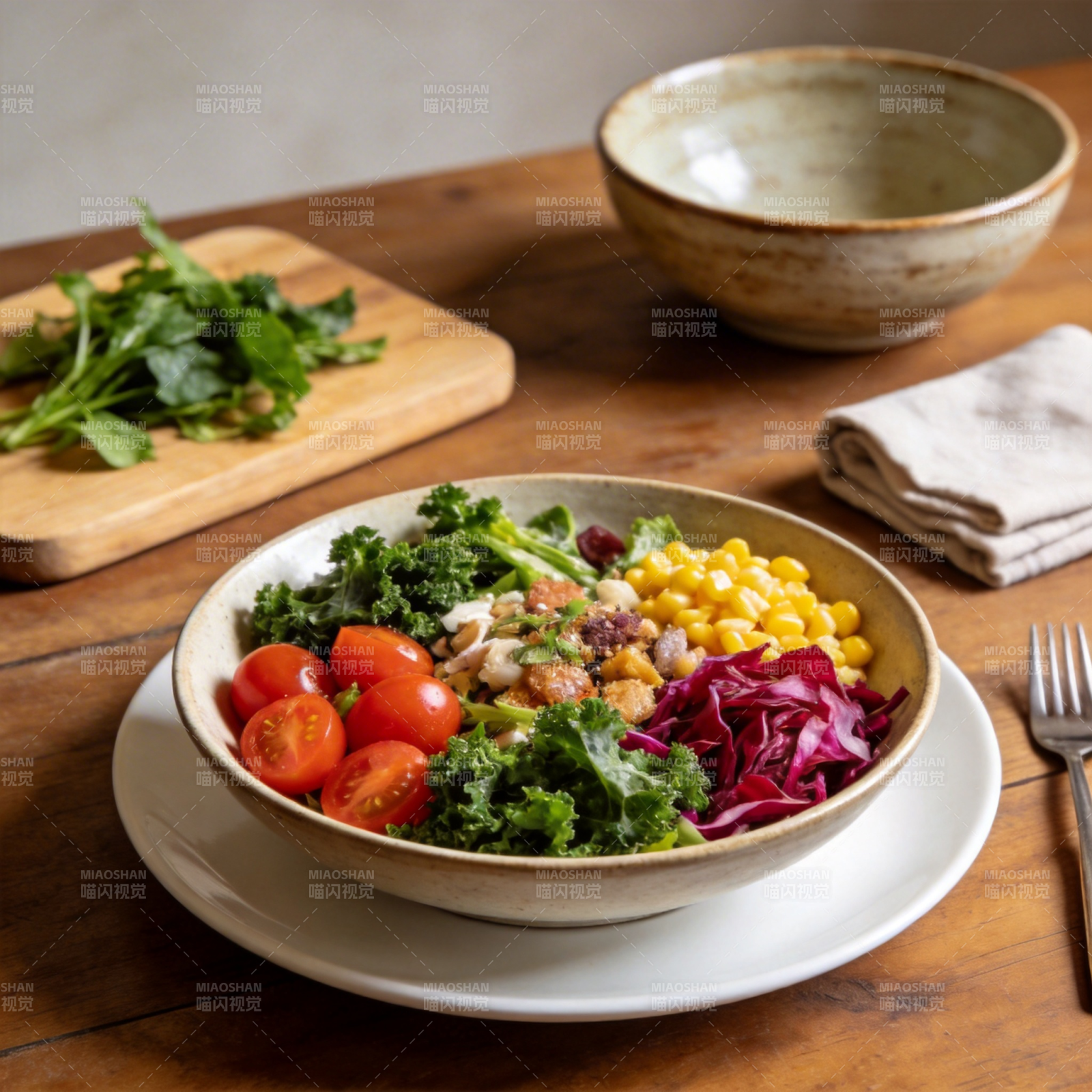 色彩缤纷沙拉碗图片