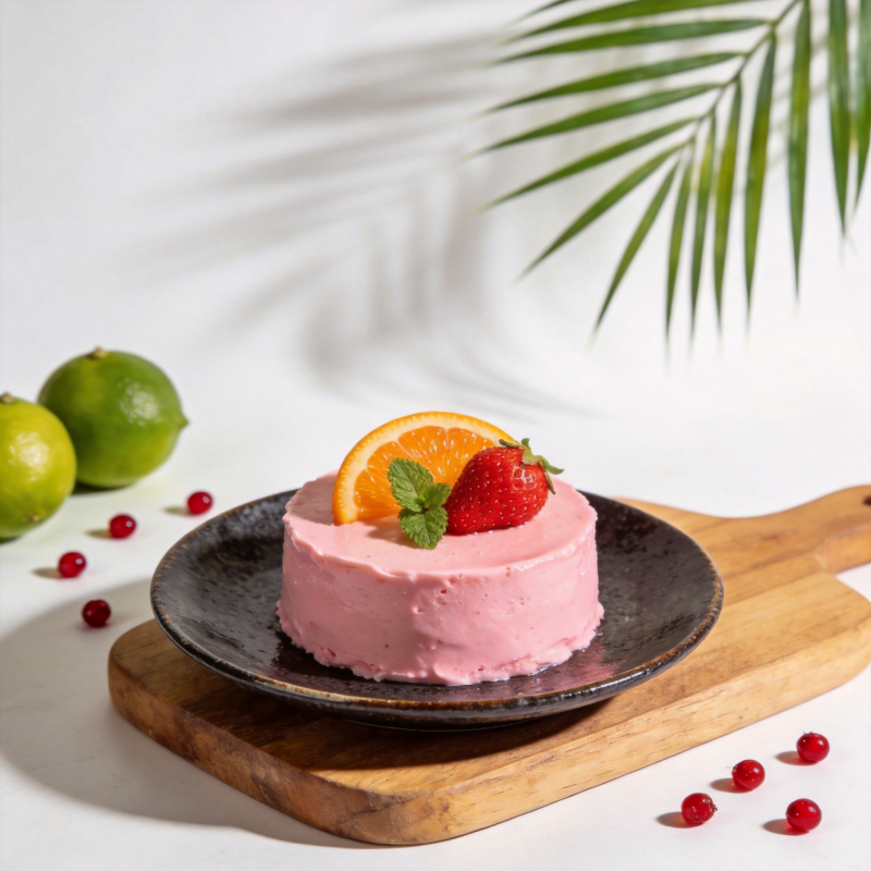 粉色慕斯蛋糕图片