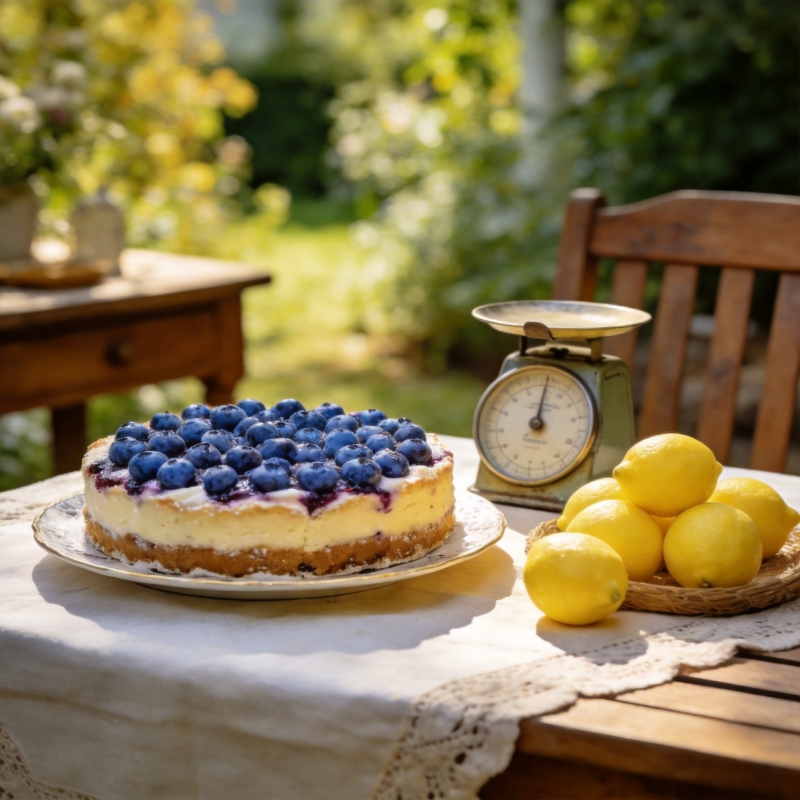 蓝莓柠檬蛋糕图片