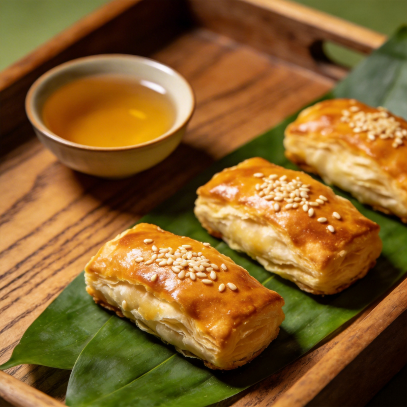 金黄酥皮点心图片