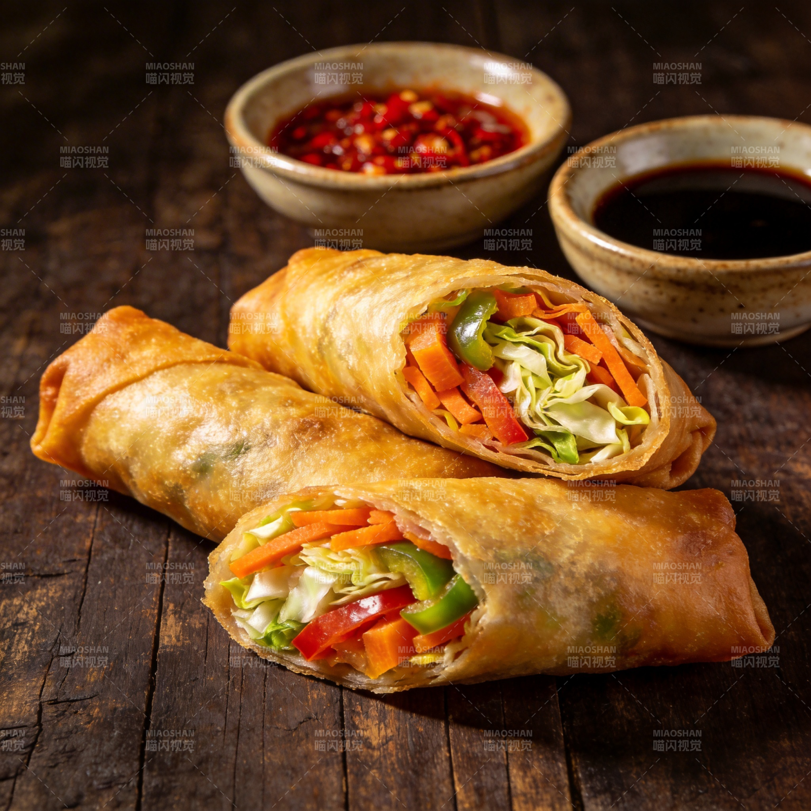 脆皮蔬菜卷图片