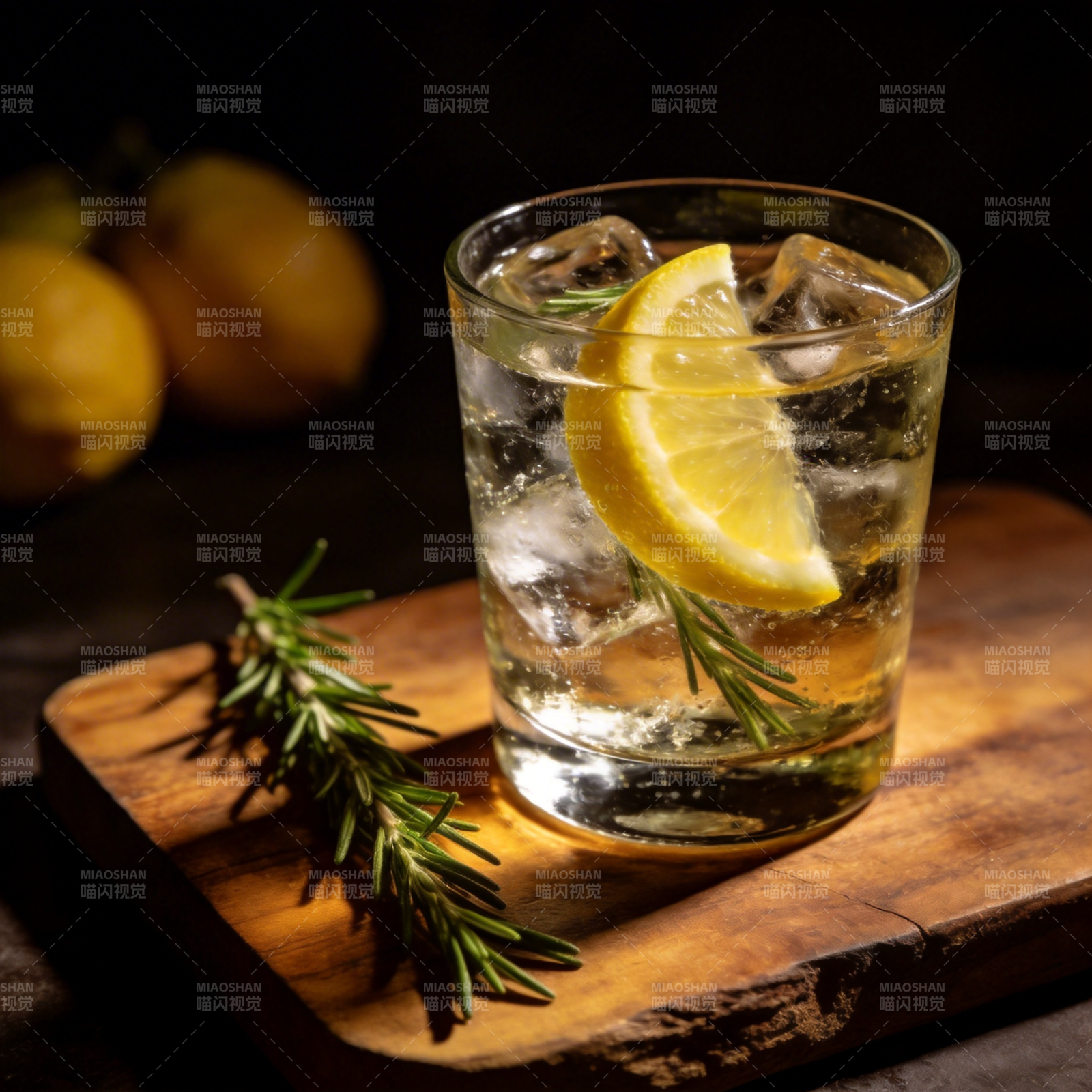 柠檬迷迭香鸡尾酒图片