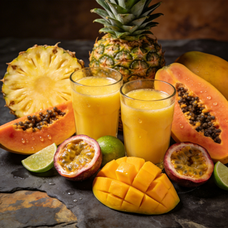 热带水果鲜榨汁图片