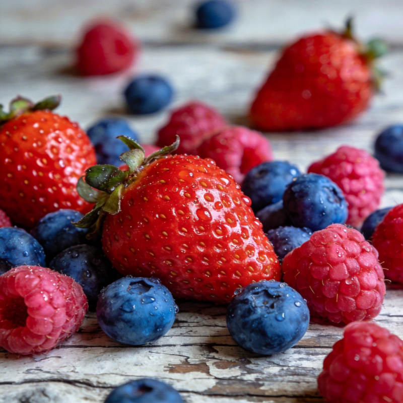 新鲜莓果拼盘图片