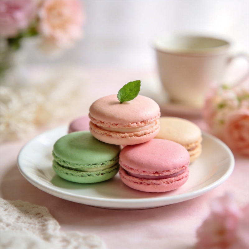 马卡龙甜点拼盘图片