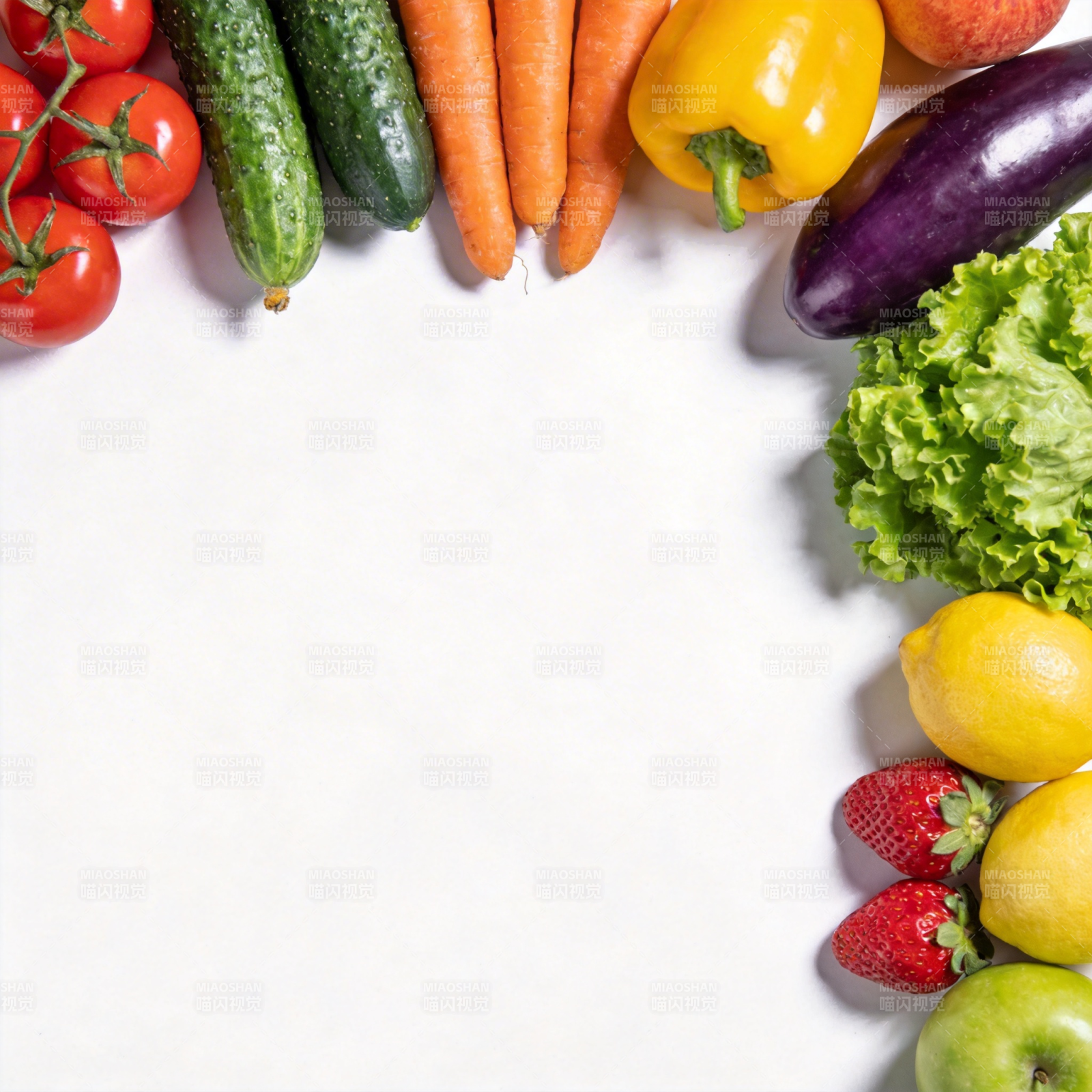新鲜蔬果拼盘图片