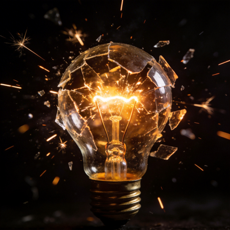 灯泡爆裂瞬间图片