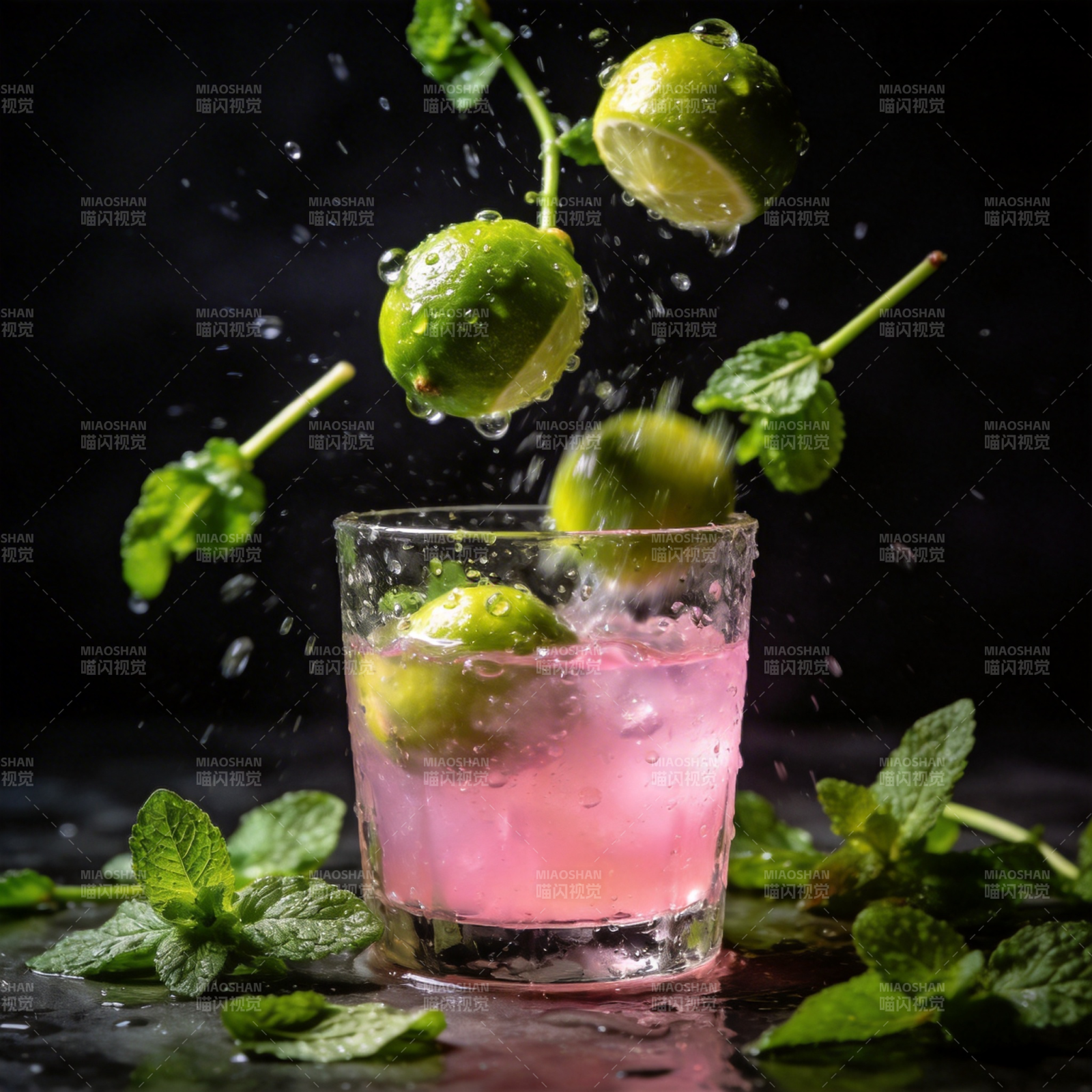 青柠飞溅 粉饮生香图片