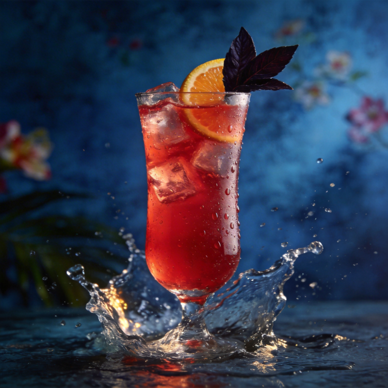 红饮飞溅 橙叶点缀图片